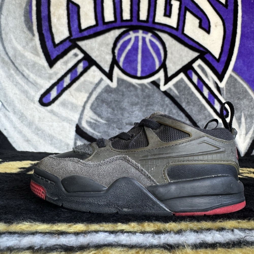 Size 9c - Jordan 4 rm Black Varsity Red Anthracite Shoes FQ7937- 060